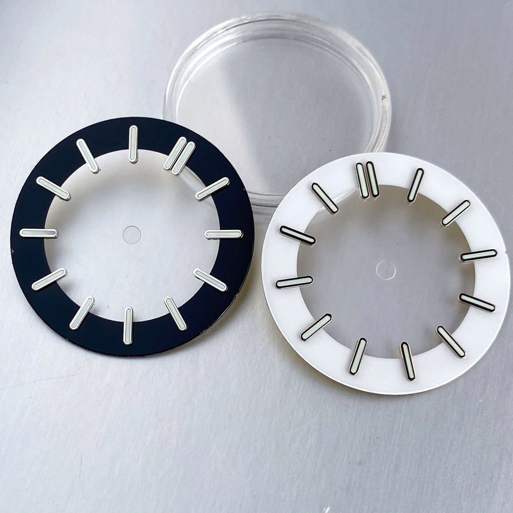 29MM Black White Dial Transparent Dial For Japan NH70A NH71A NH72A Movement