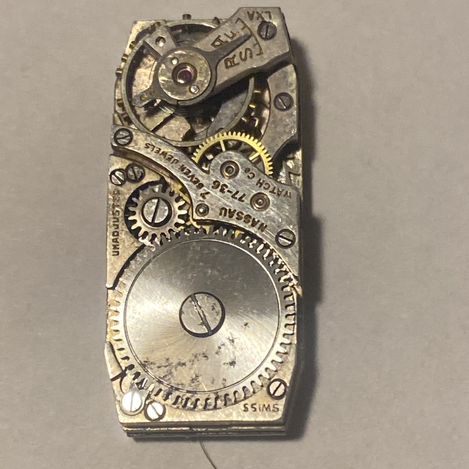 Nassau 77-36 Movement 7 Jewel Parts/Repair Font 52 Runs
