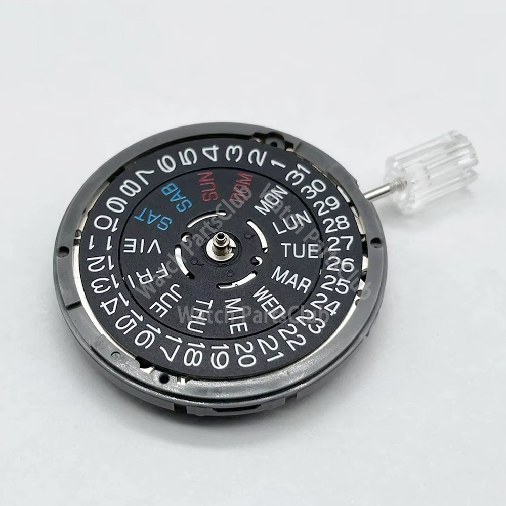 Japan Genuine NH36A Movement English-Spanish Datewheel Crown at 3.0/3.8 O’clock