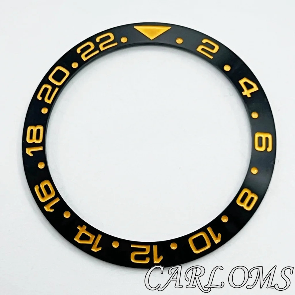 TOP 38Mm Black Brown Blue Green Yellow Orange Ceramic GMT Bezel Insert for 40Mm