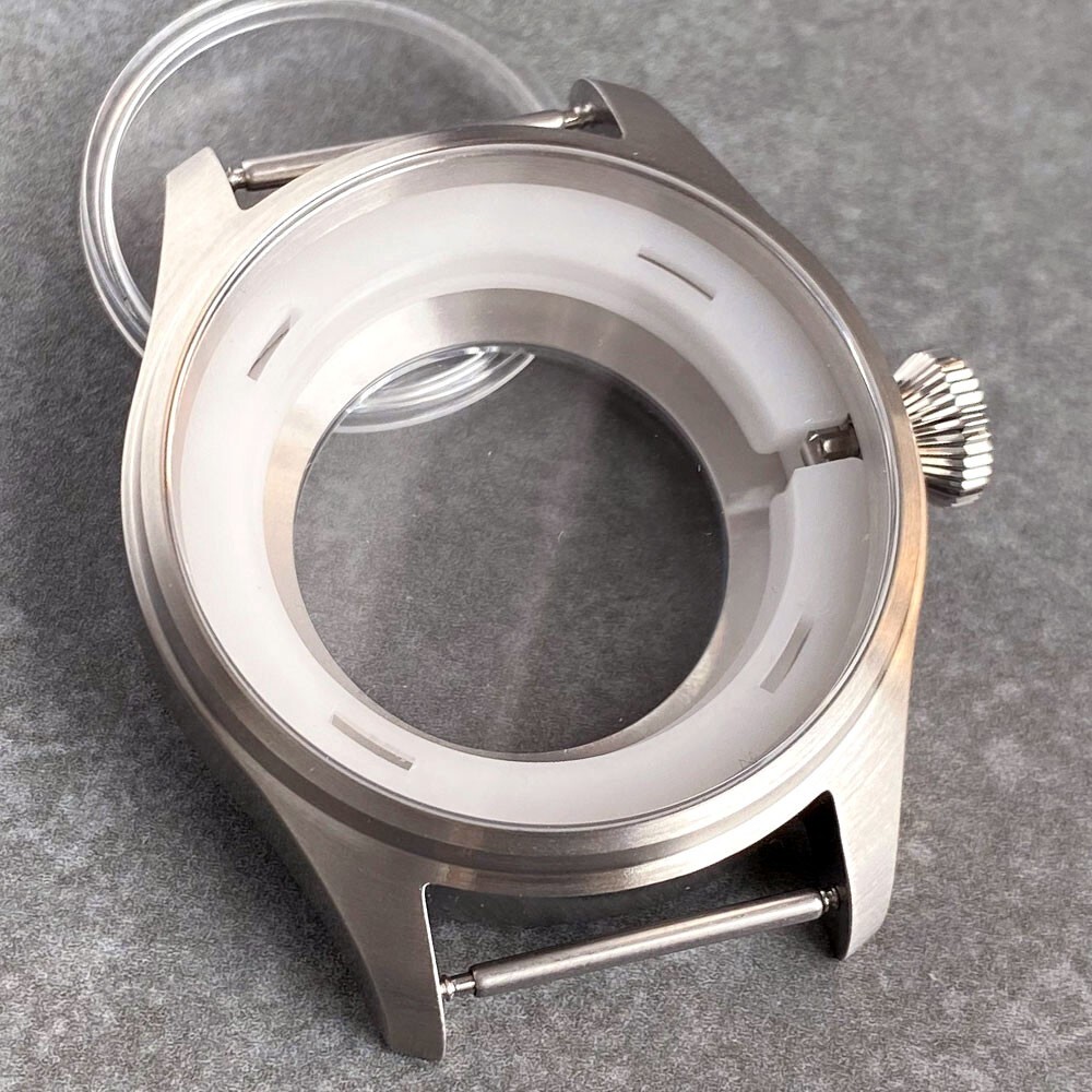 43mm Stainless Steel Sapphire 200M Dive Watch Case Fit NH35 PT5000 Glass Back