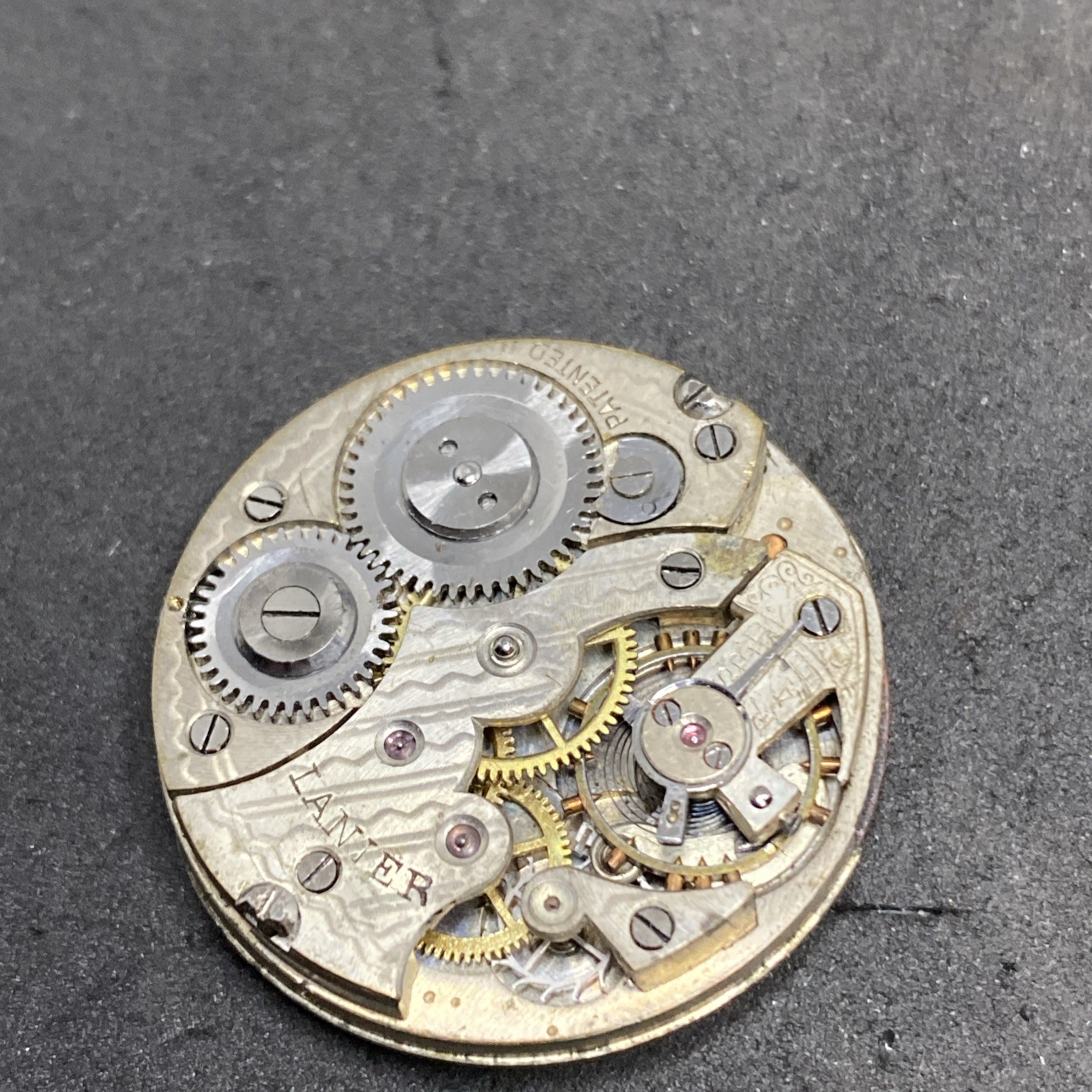 Lanier Pocket Watch Movement Size 0s Swiss Hunter Antique Parts F8563