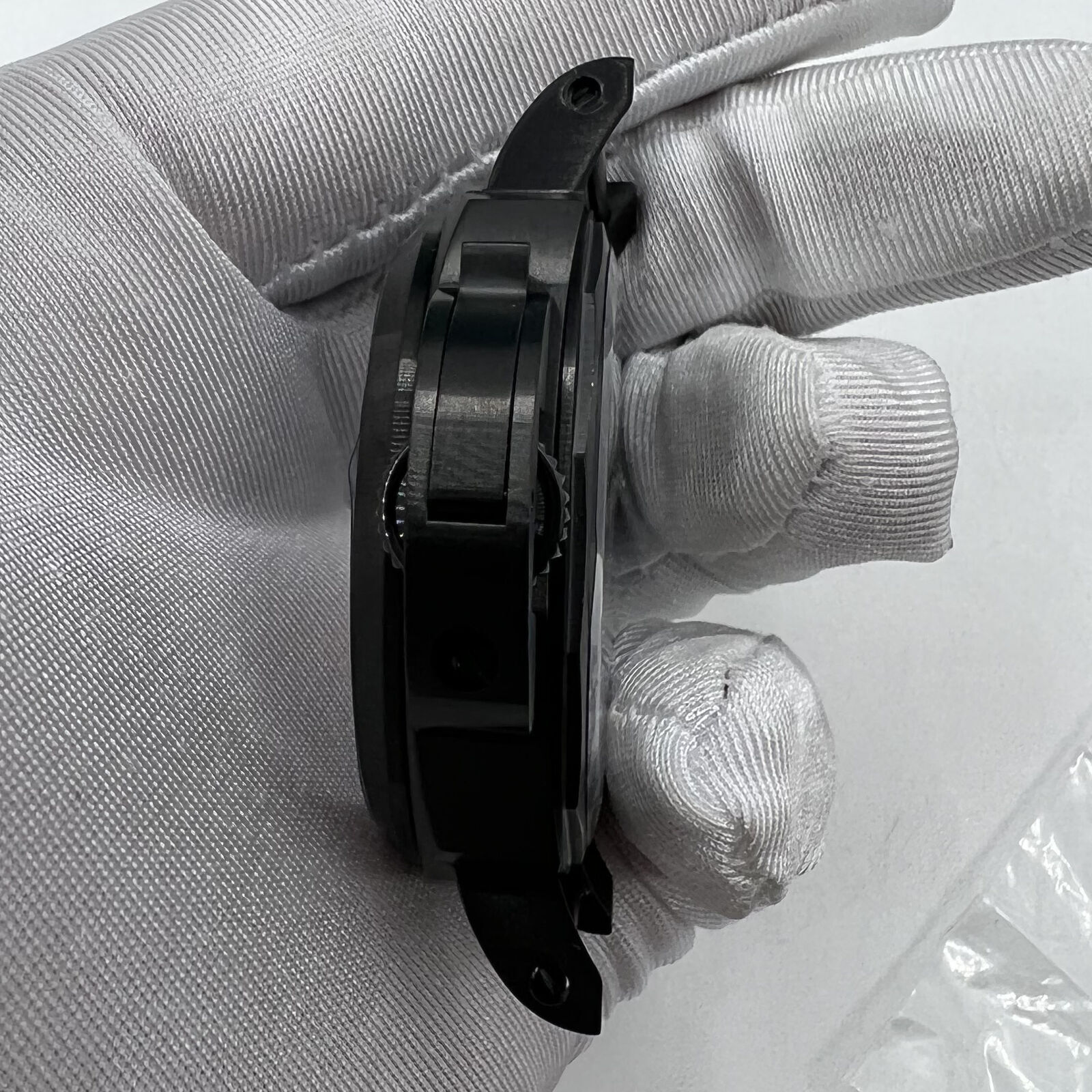 44mm 316L Black Sapphire Glass Watch Case for Seagull ST3600/ST3621/ETA6497/6498