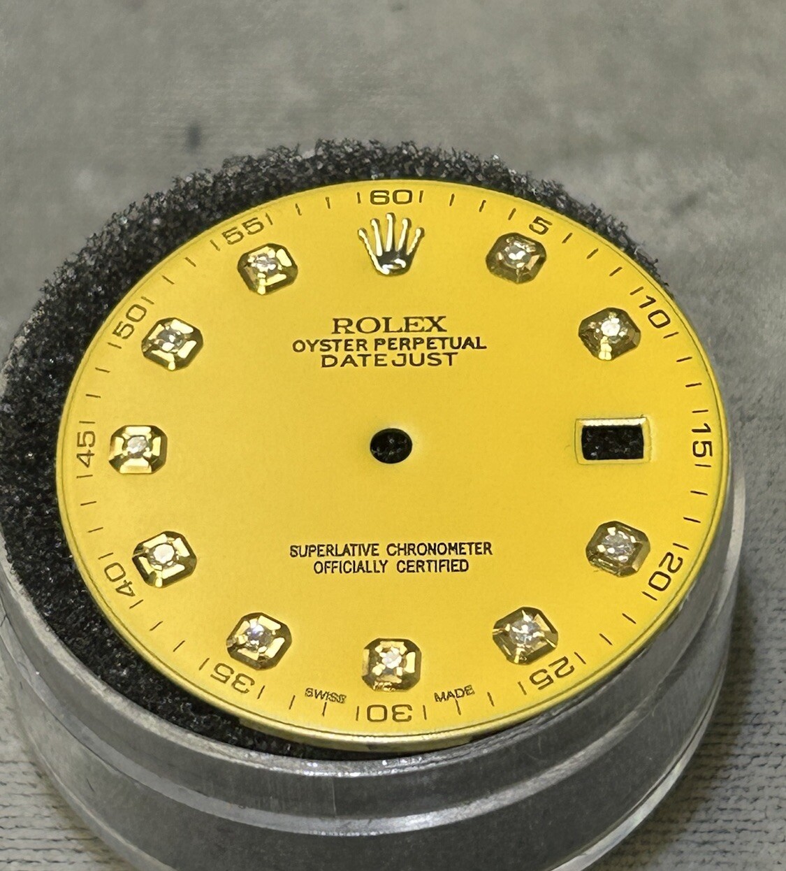 Rolex 41mm Datejust Custom Yellow Diamond Dial For Models 126333 & 126303