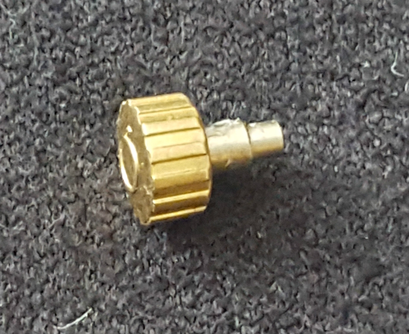 Omega Screw Down Crown, Gilt, Threaded Part Number 42093