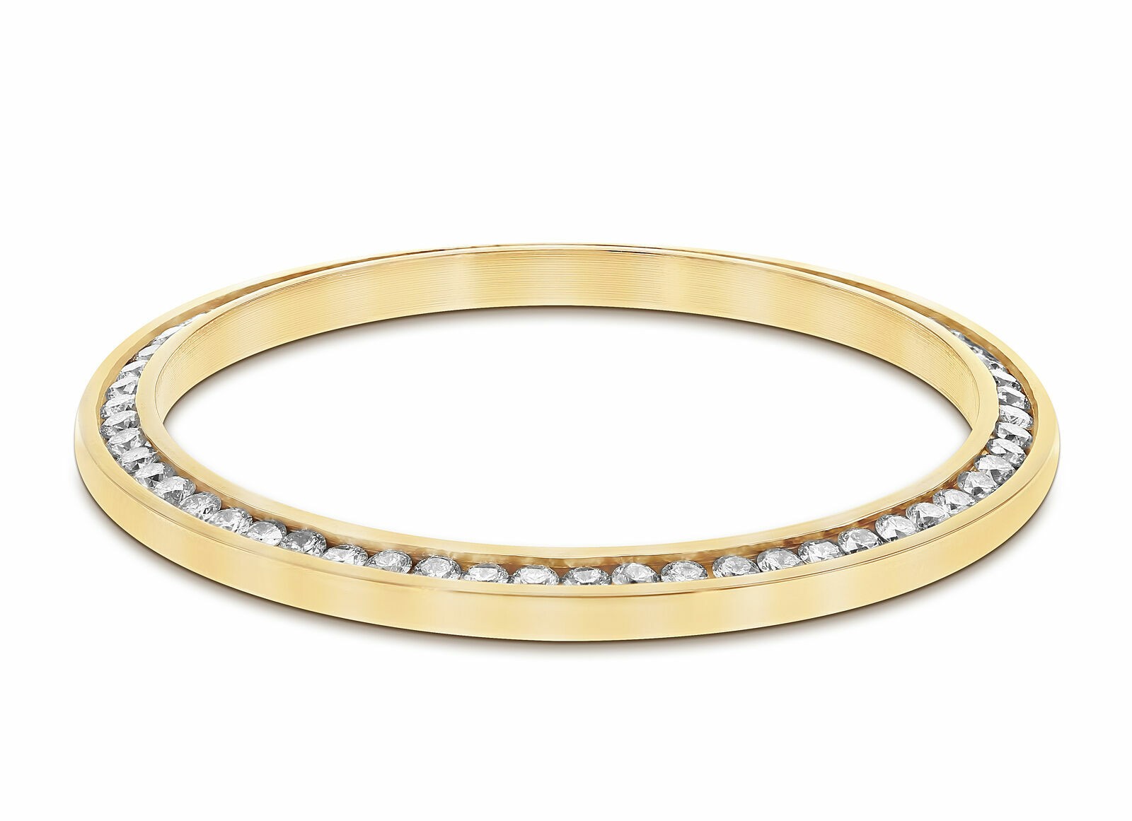 CHANNEL SET NATURAL DIAMOND BEZEL 18KY FOR ROLEX 36MM DATEJUST 16018 16078 16238