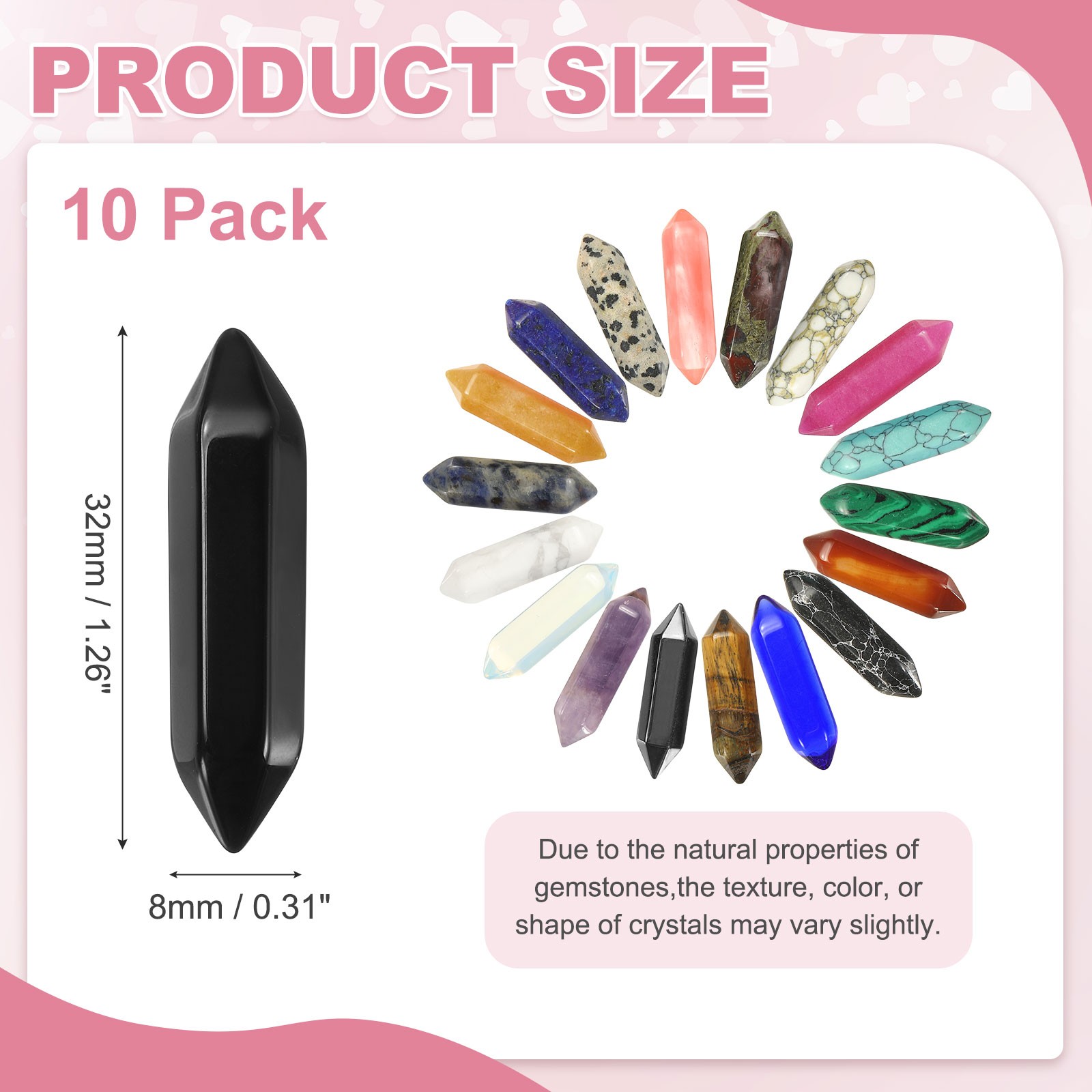 10 Pack Black Quartz Crystals Polished Crystals Bulk