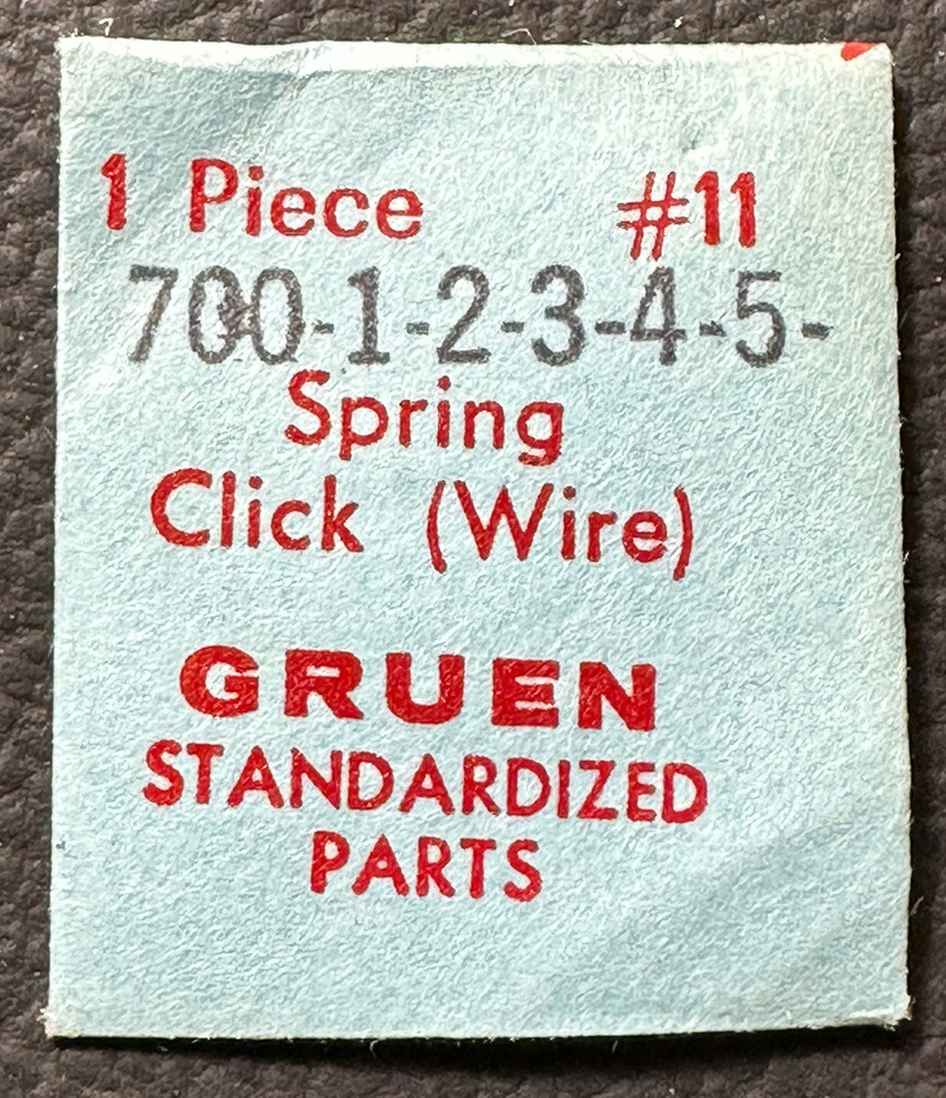 GRUEN #11 EB430 CAL700-1-2-3-4-5 CLICK SPRING GENUINE WATCH REPAIR PART WP4