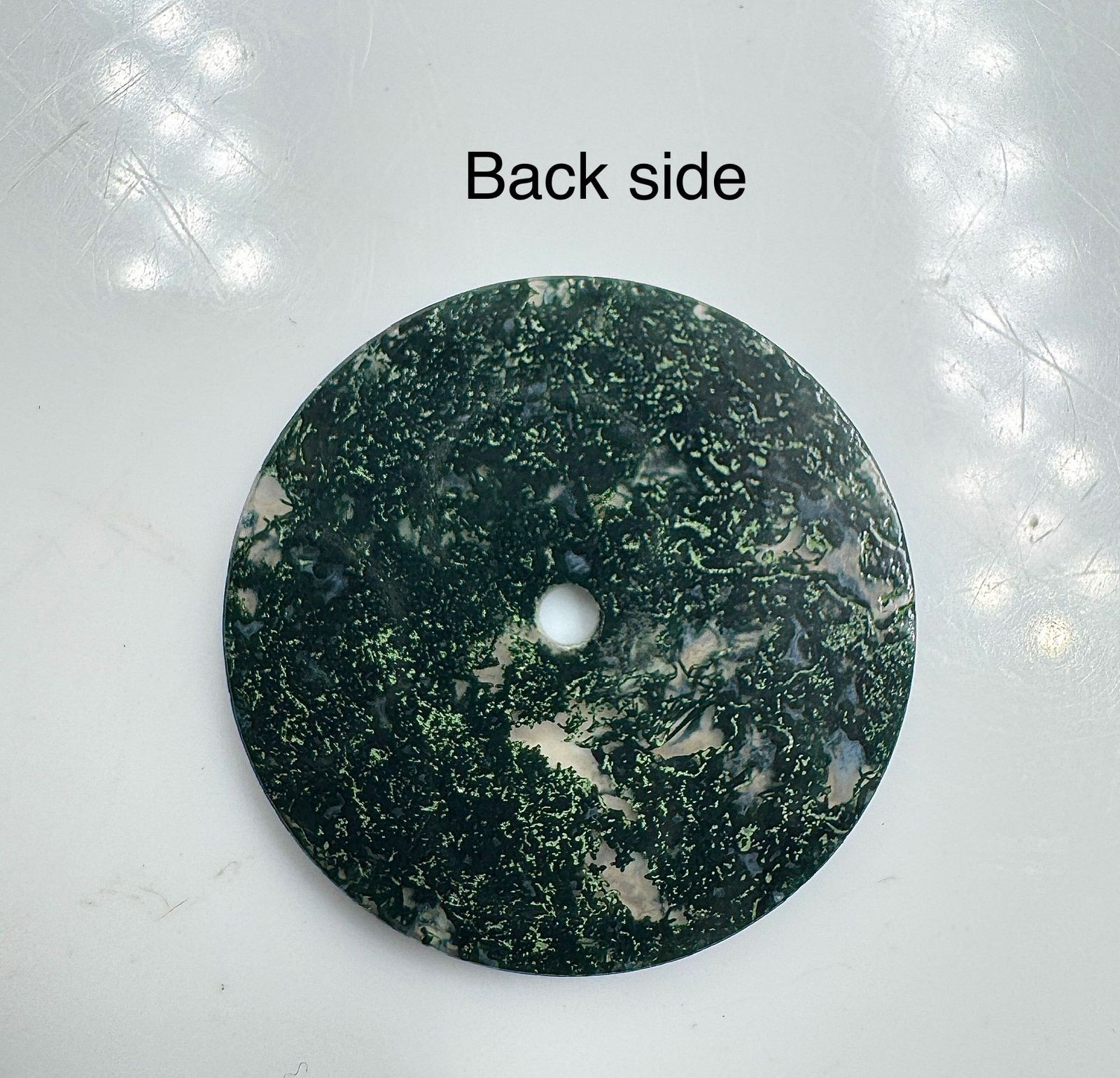 Natural Moss Agate Watch Dial: 24.5 mm Green Gemstone GMC-610