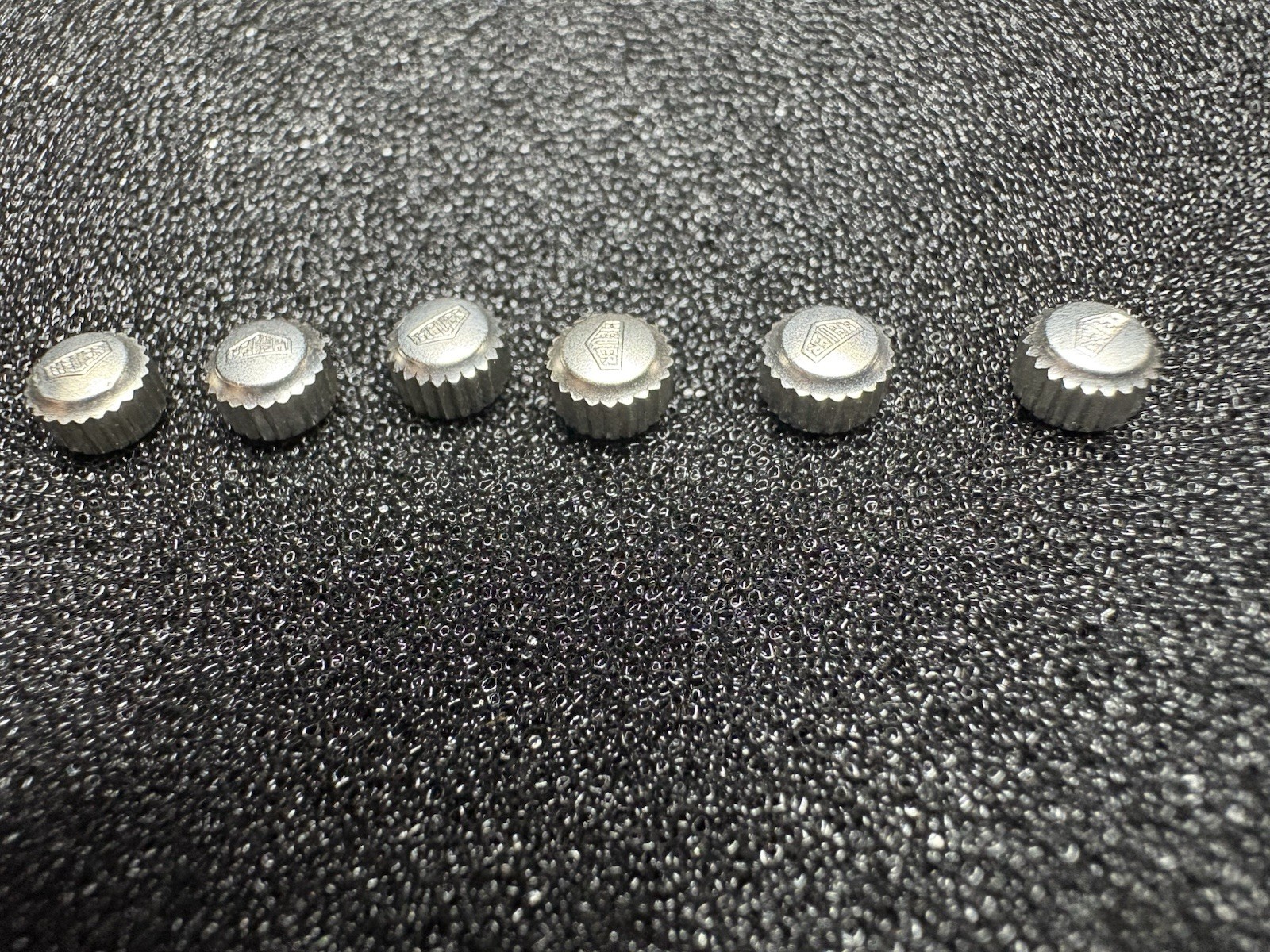Genuine Vintage Heuer Watch Crown 4.5mm Silver Tone Stainless Steel OEM Repair