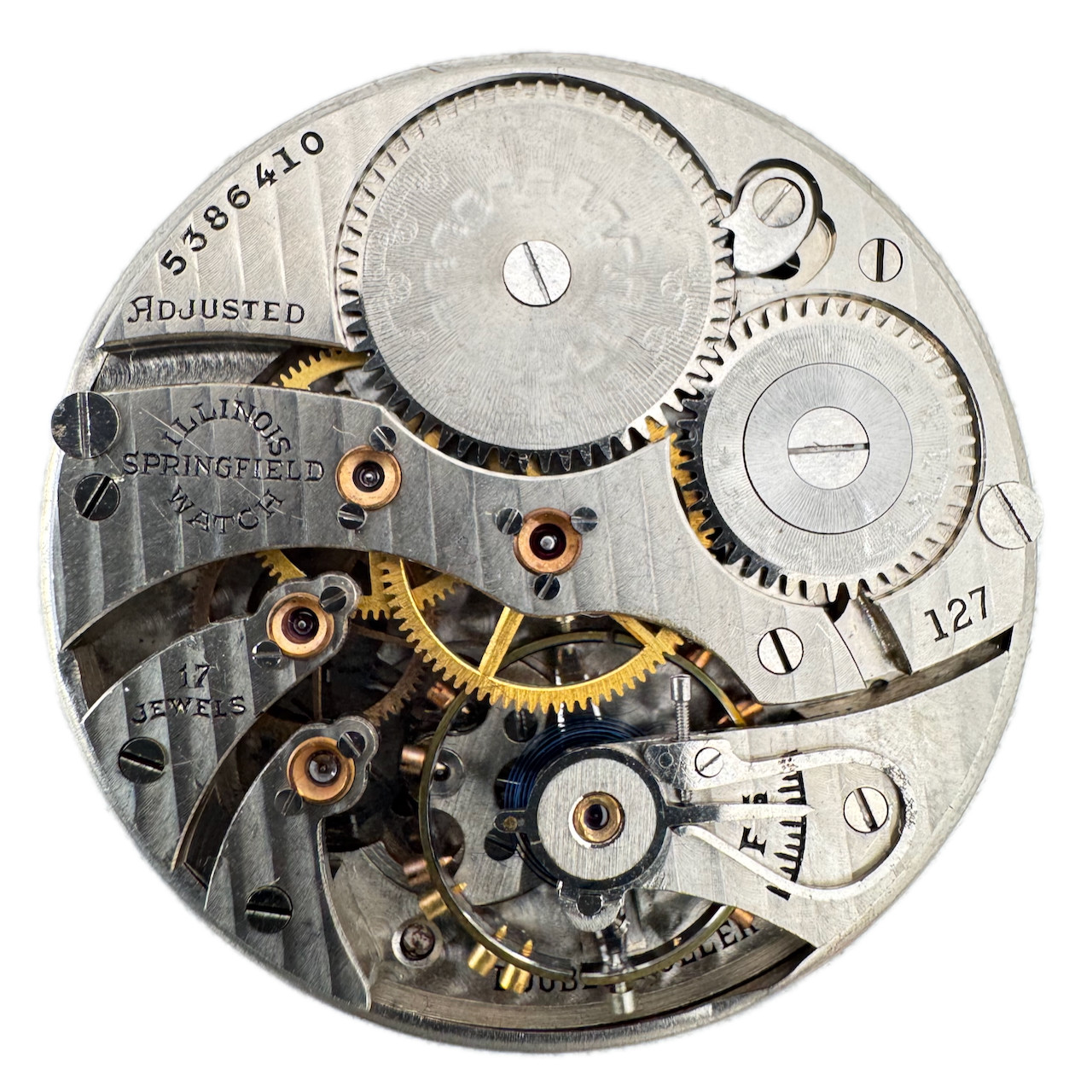 Vintage 12s 1930 Illinois 17 Jewel Mechanical Pocket Watch Movement 127 USA