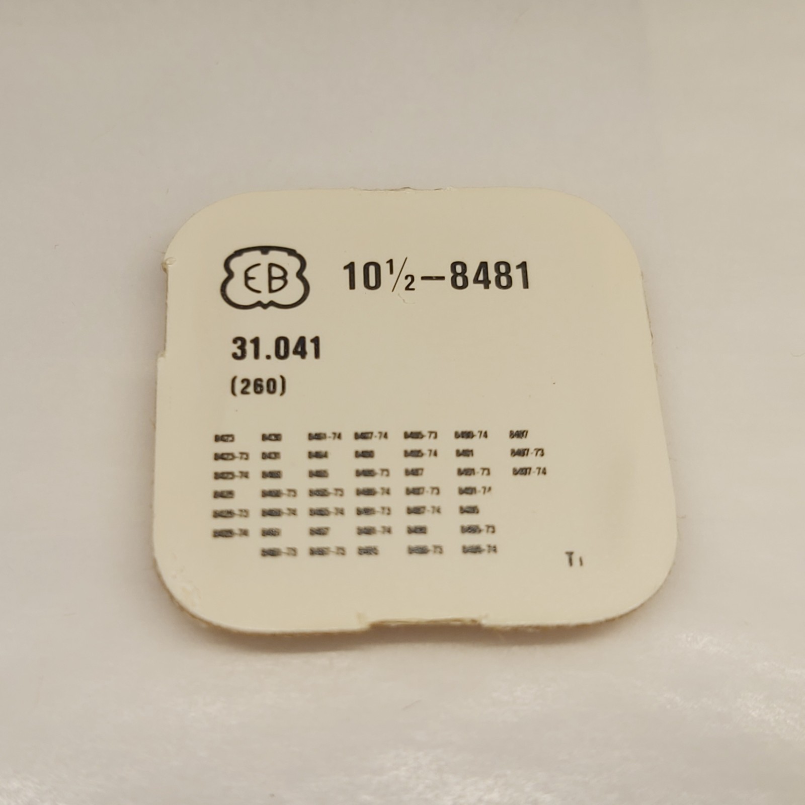 EB 8481 Ebauches Bettlach – See Pack – Minute Wheel – Part 260 – 10.5”’ (AC683)