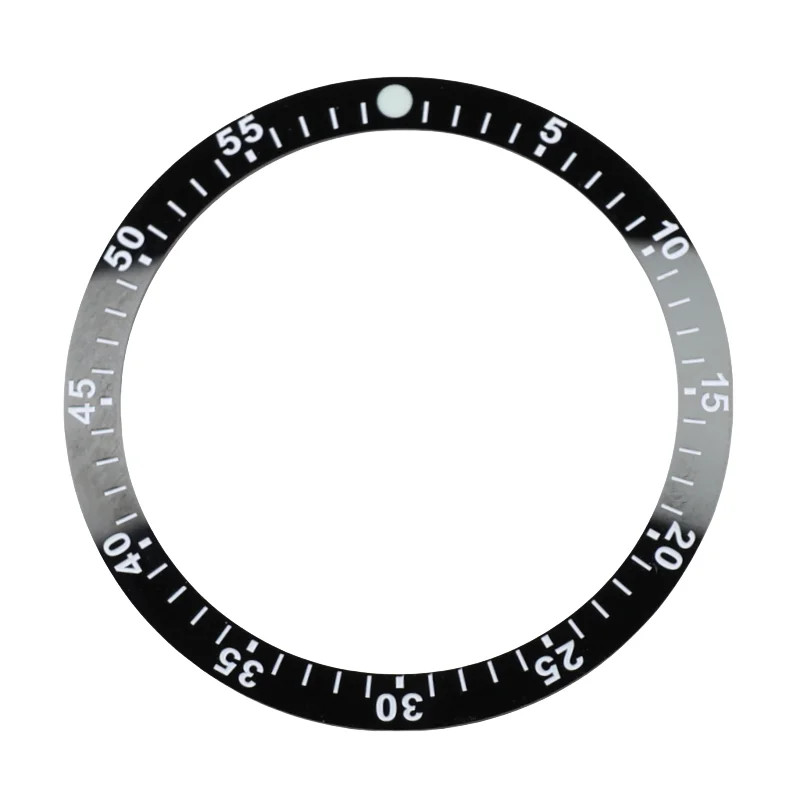 38mm Flat Ceramic Bezel Insert Black With Green Luminous Gloss Replacement Part