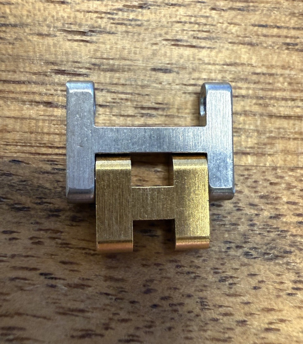 HERMES Clipper 12mm Authentic Link Watch Band Bracelet Parts