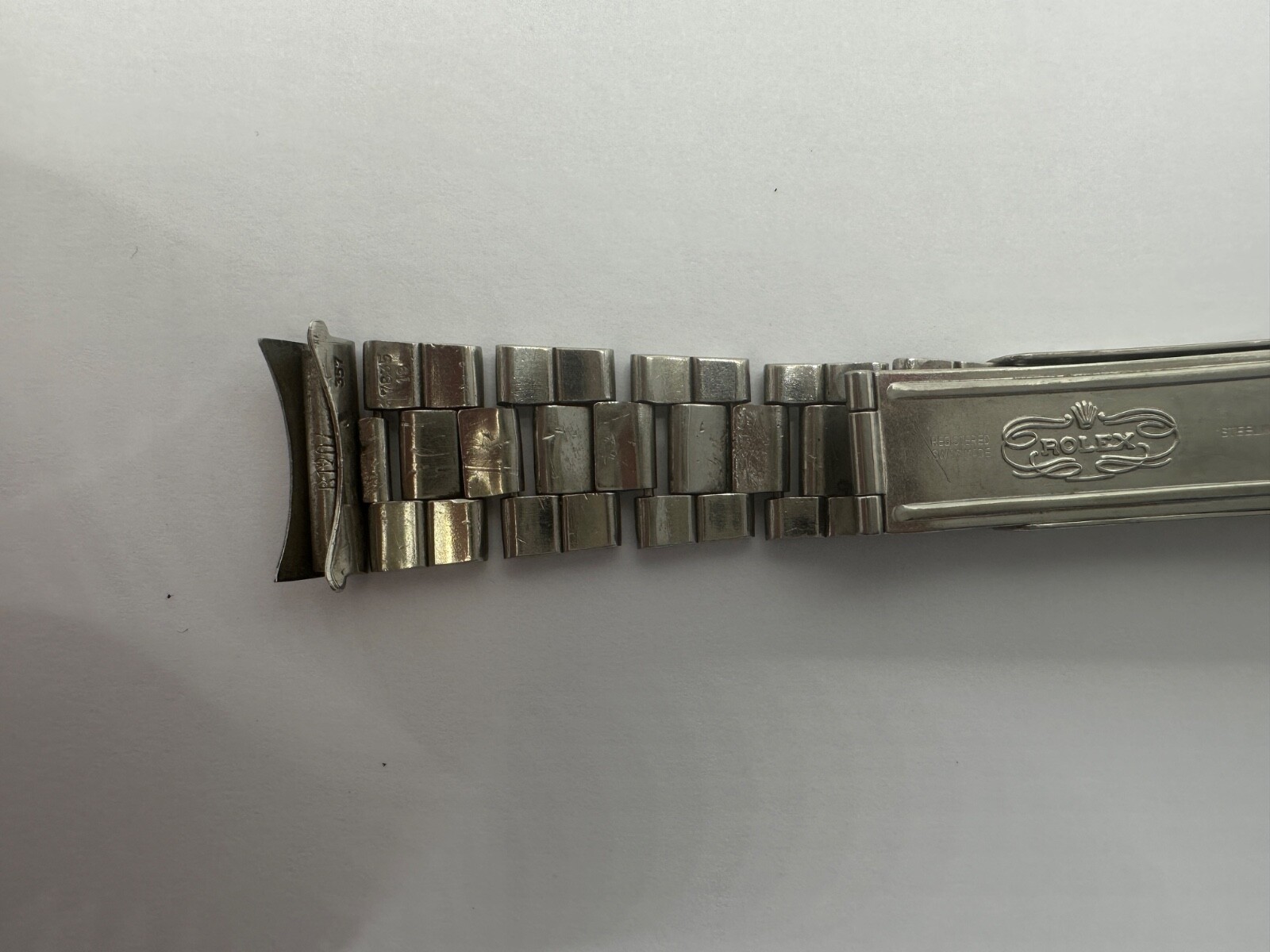 ORIGINAL Rolex 7835 Steel Band Bracelet 19MM 357 Endlinks good length!