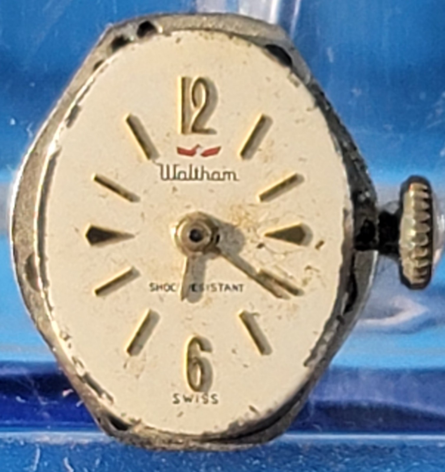 WB1a: Vintage Waltham Swiss Shock Resistant Watch Movement – 7 Jewels Manual Win