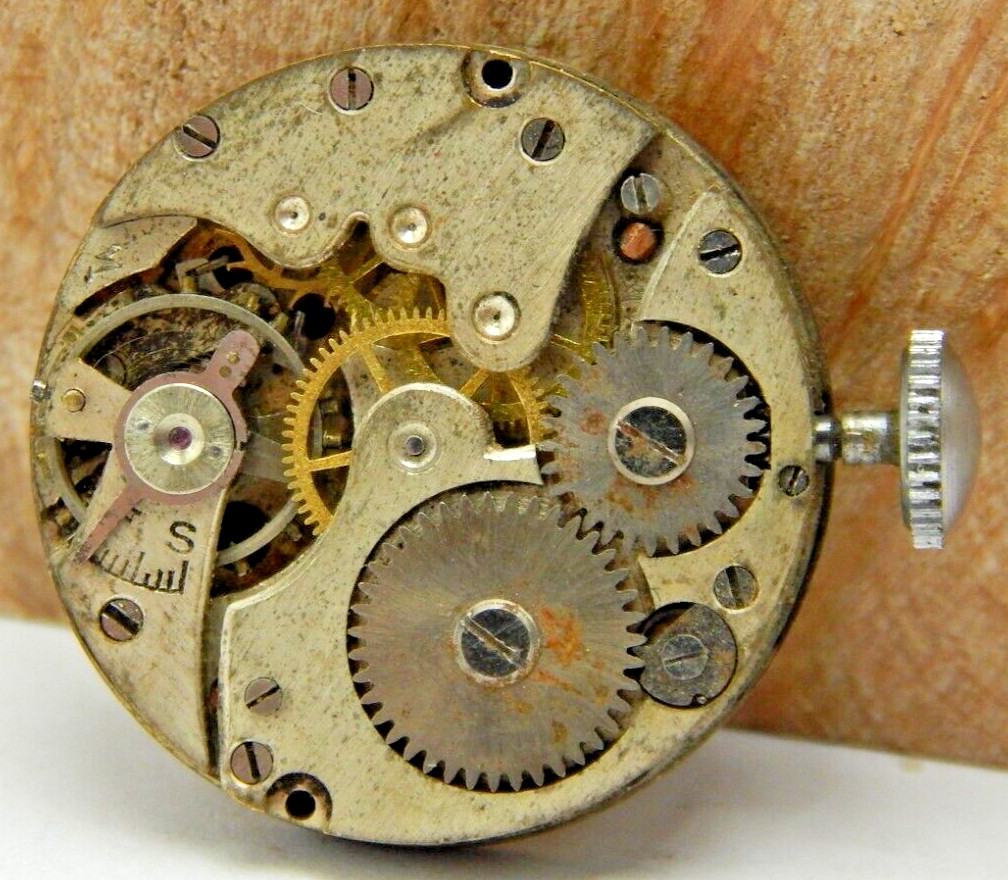 Vintage Citizen Japanese military WWII wrist watch movement with dial & crown
