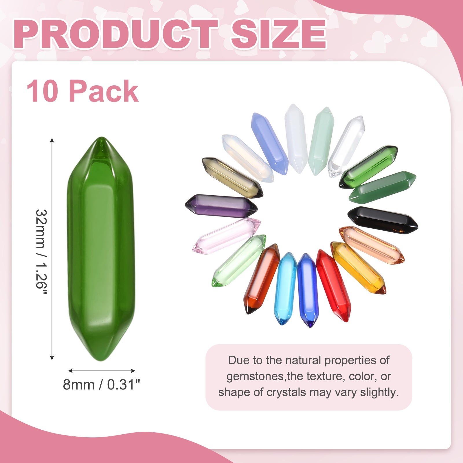10 Pack Grass Green Quartz Crystals, Polished Crystals Bulk