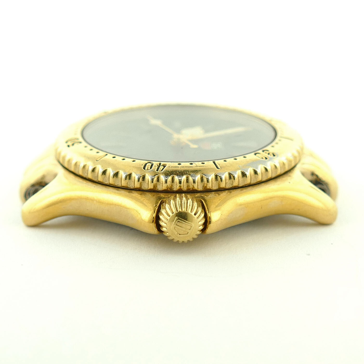 TAG HEUER SEL LINK PROF S94.313M BLACK DIAL GOLD PLATED 34MM WATCH HEAD