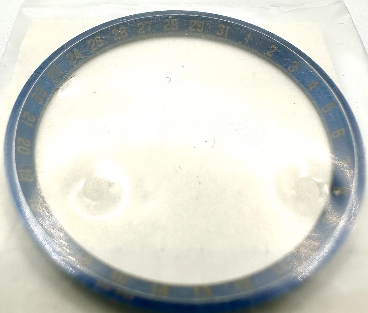 NOS Genuine Citizen Blue With Gold Numbers Inner Bezel Ring Part 504-E122