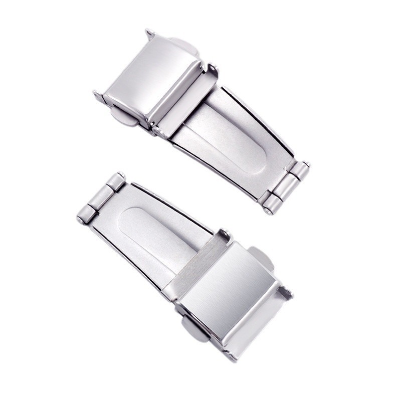 18mm 20mm 22mm Double Lock Safety Clasp Stainless Steel Watch Buckle