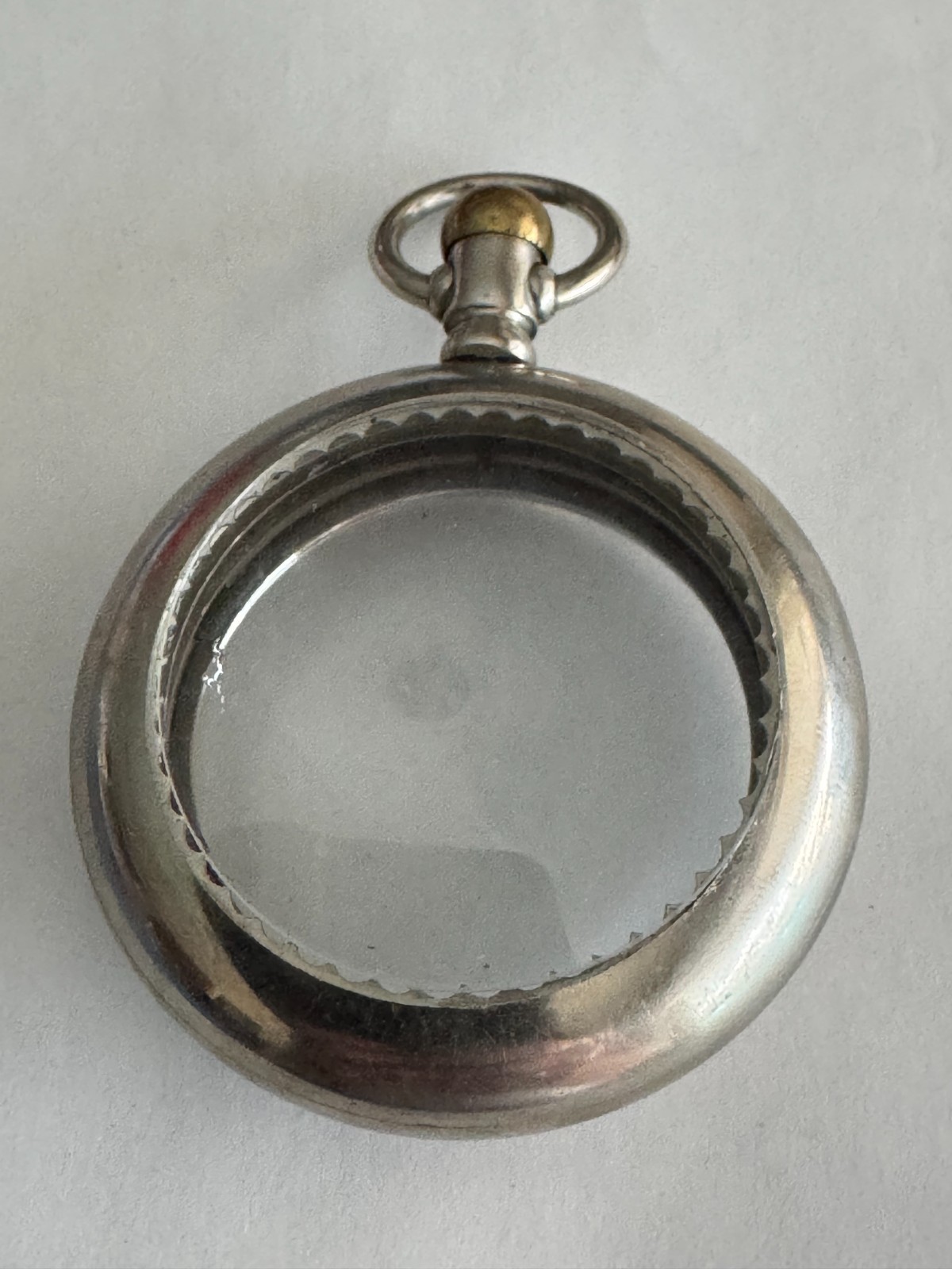 VINTAGE 18 SIZE DISPLAY BACK POCKET WATCH CASE PENDANT & LEVER SET