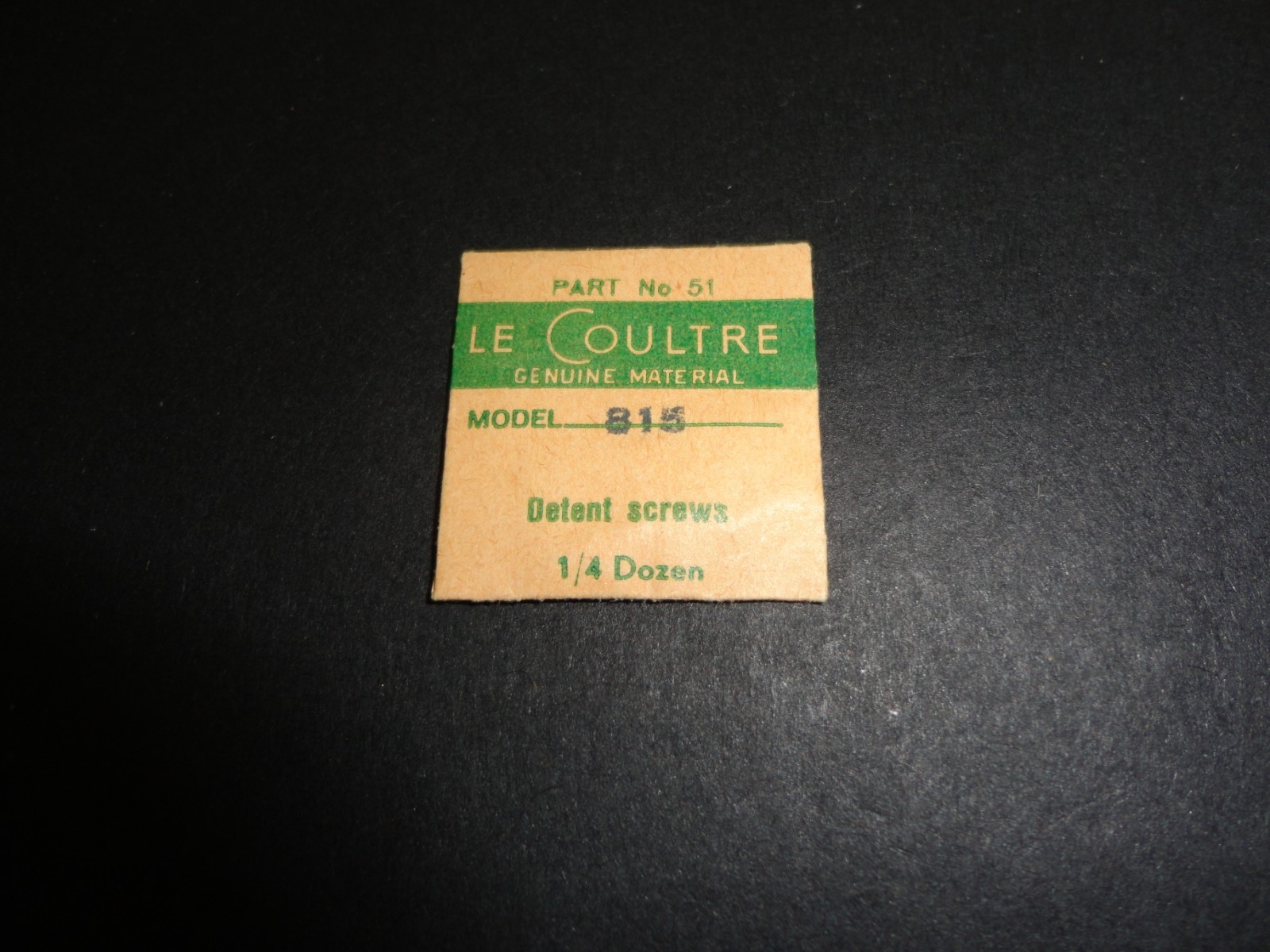 JAEGER LE COULTRE 815-5443 #51 3pc pkg Set Lever ‘Screws Watch Part NOS