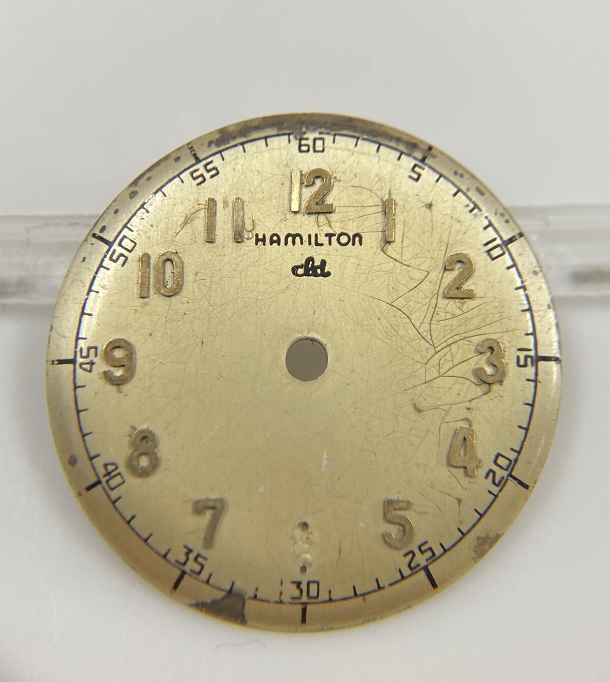 Original Vintage Hamilton Caliber 748 25mm Dial