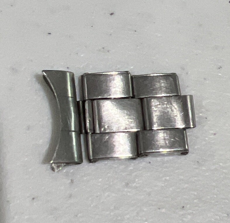 Rolex Riveted STRETCH Links Vintage 2 Links With End Piece 19 mm Original