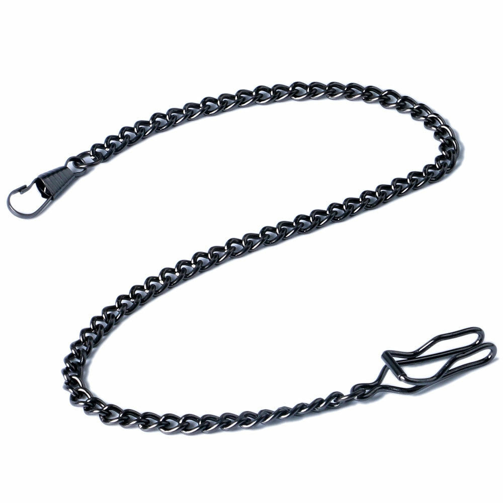 1PCS 38cm Chain Vintage Pocket Watch FOB Bronze/Silver/Gold/Black with Belt Clip