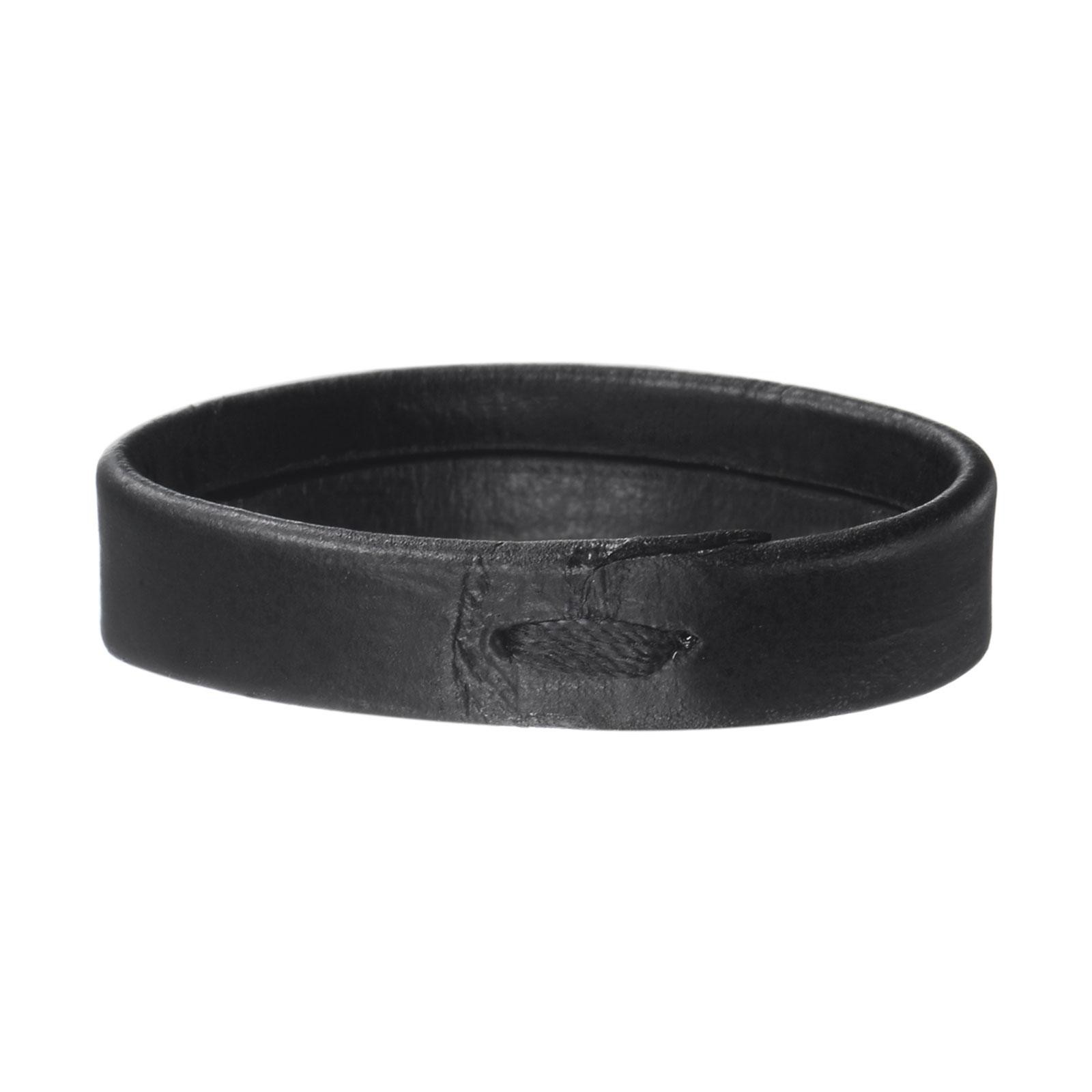 4 Pcs PU Leather Loops Retaining Ring for 21mm Width Watch Band, Black