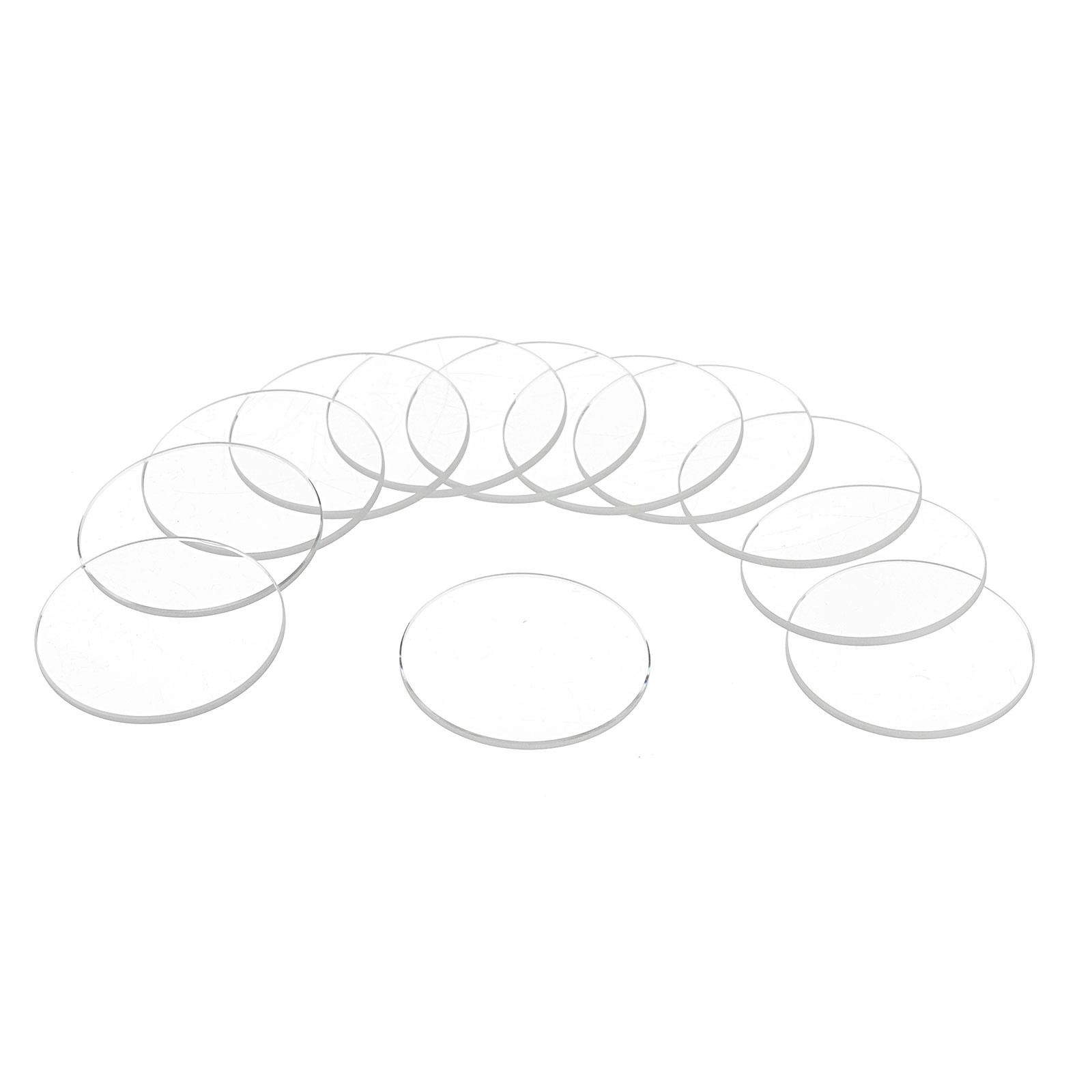 12pcs Watch Crystal Glass Lens 23mm Flat Round Glass Watch Face Crystals Lens