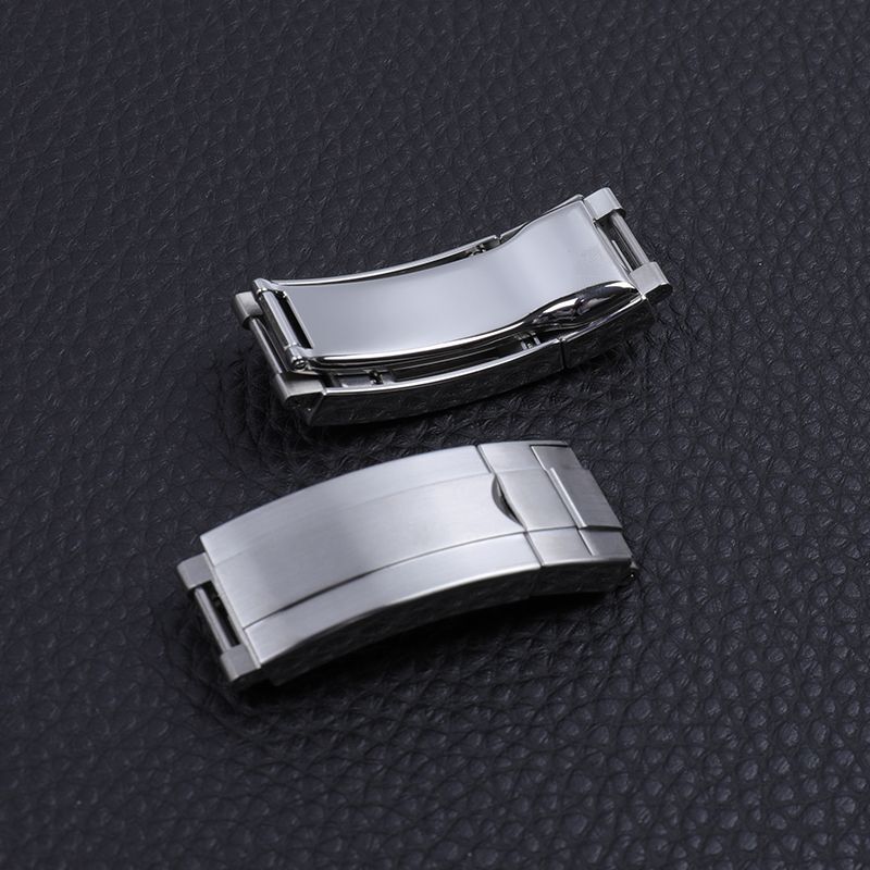 17x9mm 904L Two Tone Silver Buckle Deployment Clasp Fits Rolex Submariner 41mm