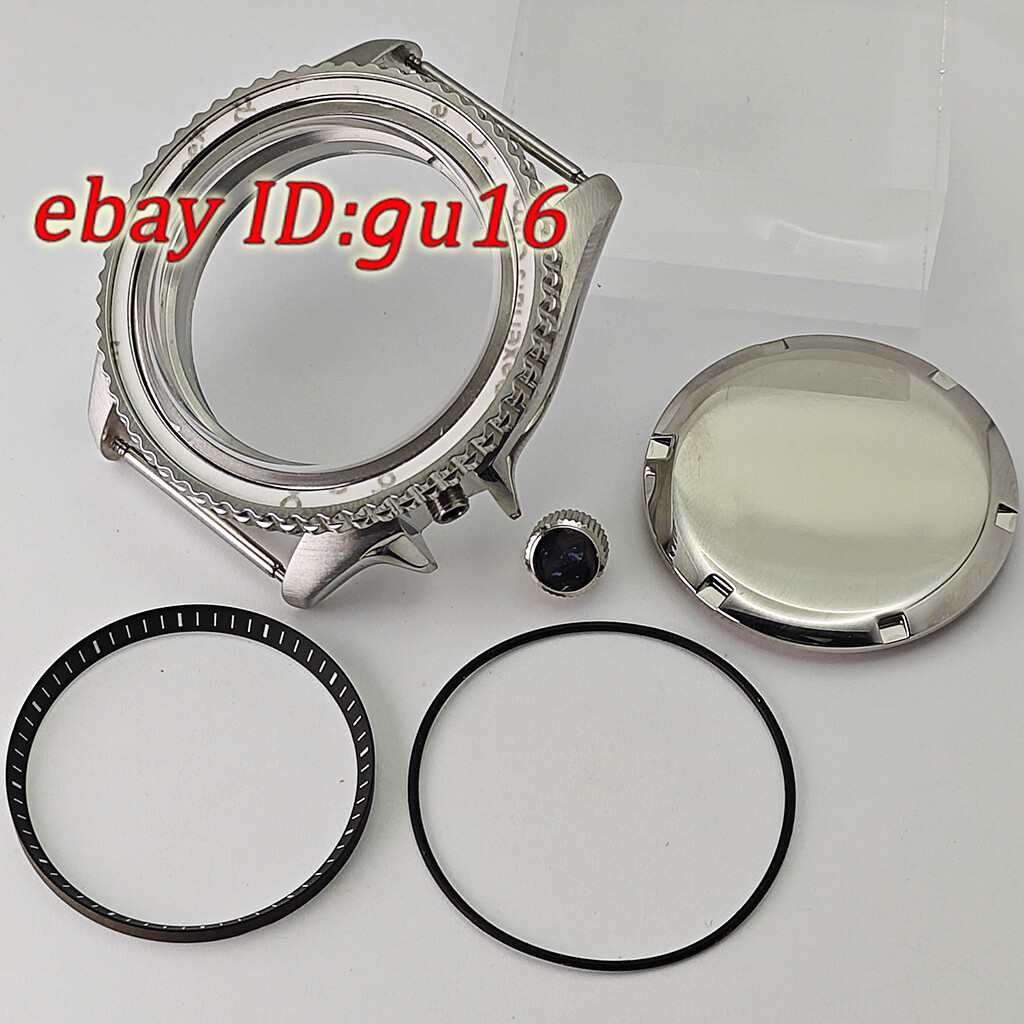 42mm NH35 NH36 silver Watch Case Sapphire Glass Ceramic Bezel Stainless Steel