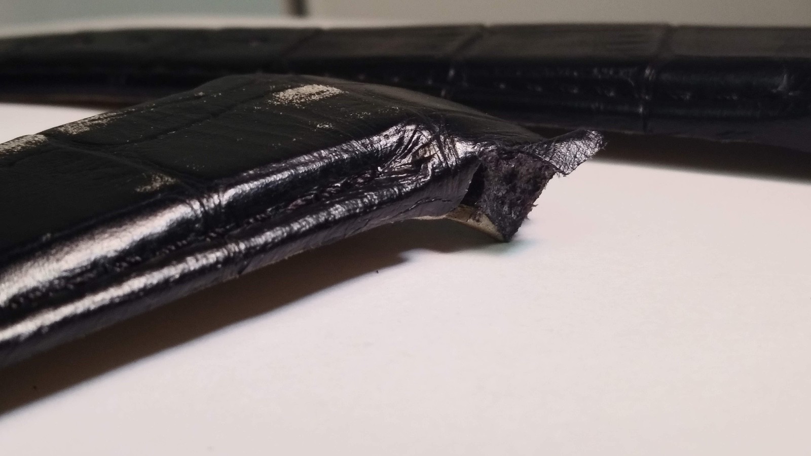 Genuine Tissot Band/Strap BLACK ALLIGATOR 1853, 120×75 length, 24/22mm curved en