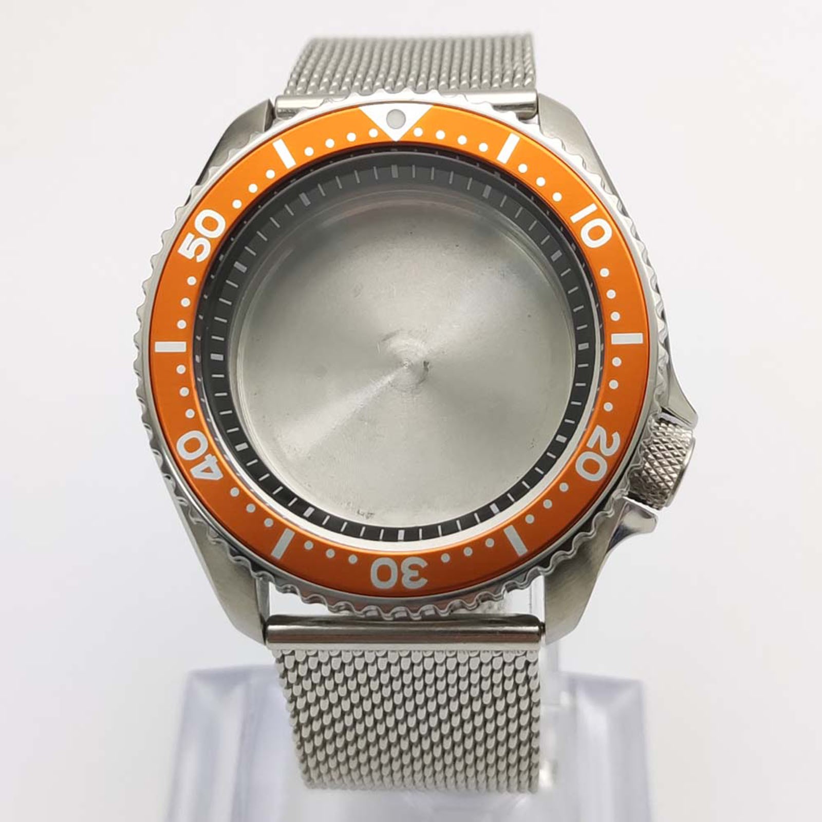 42MM Stainless Steel Sapphire Glass Watch Case Strap for NH35/NH36 Movement