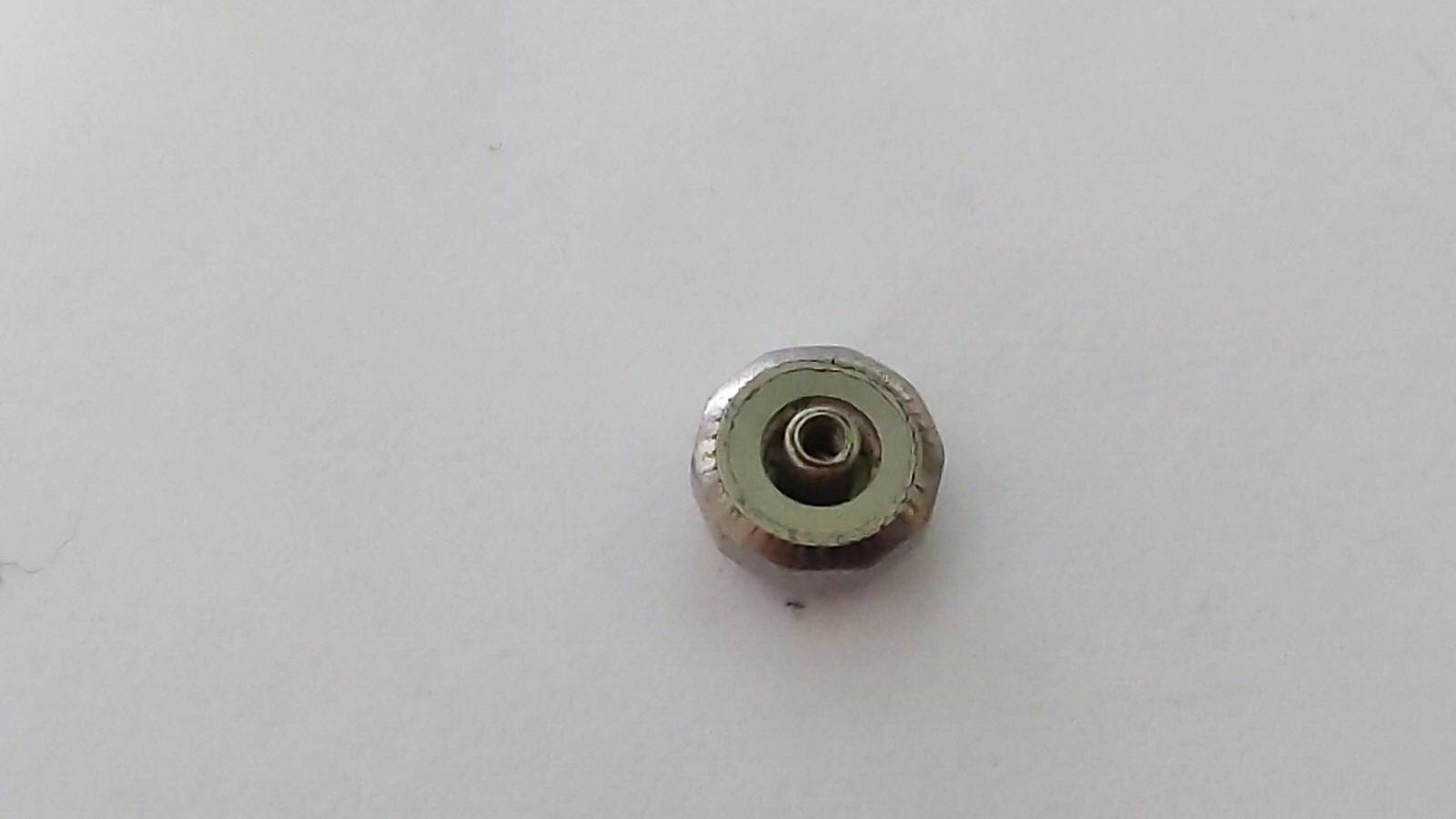 Genuine Omega crown octagon 4.4mm S/S white for watch part repair