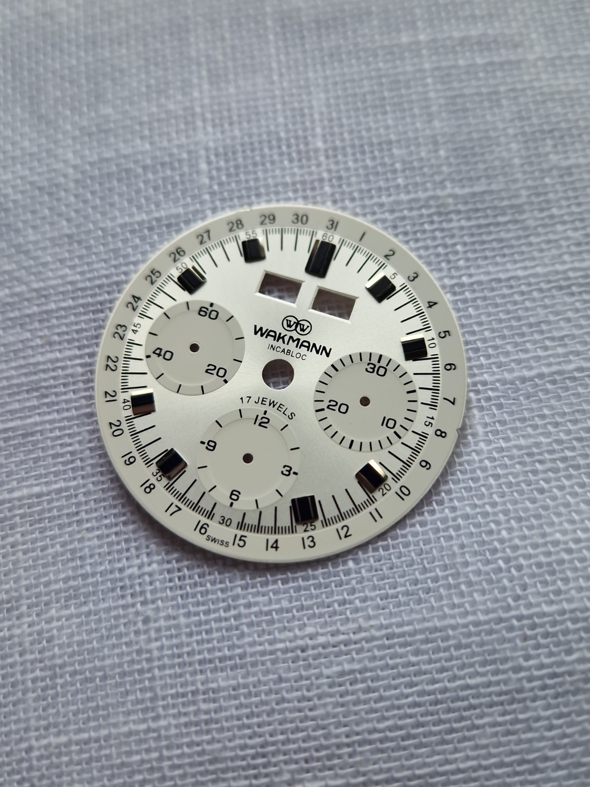 Wakmann Valjoux 72c/723 chronograph dial. Stunning in beautiful condition.