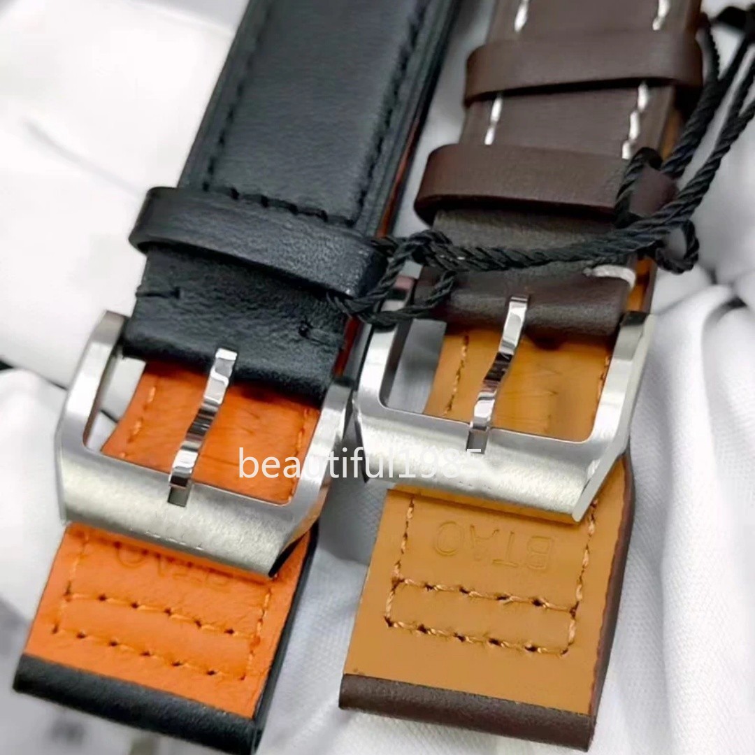 DIY Watch Part Kit for 7750 Pilot Chronograph 43mm Watch Case+Dial+Hands+Strap