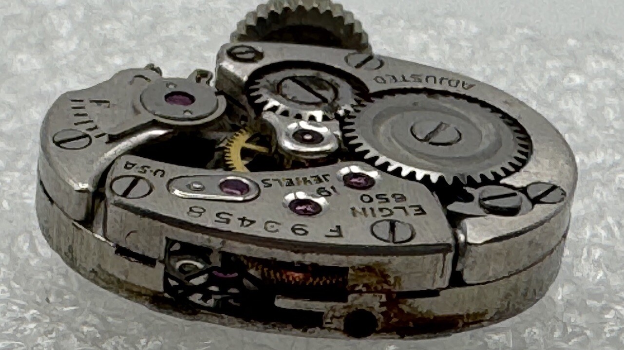 Watch Movement, Manual Wind, 19 Jewels, Elgin Cal. 650, Parts/ Repair