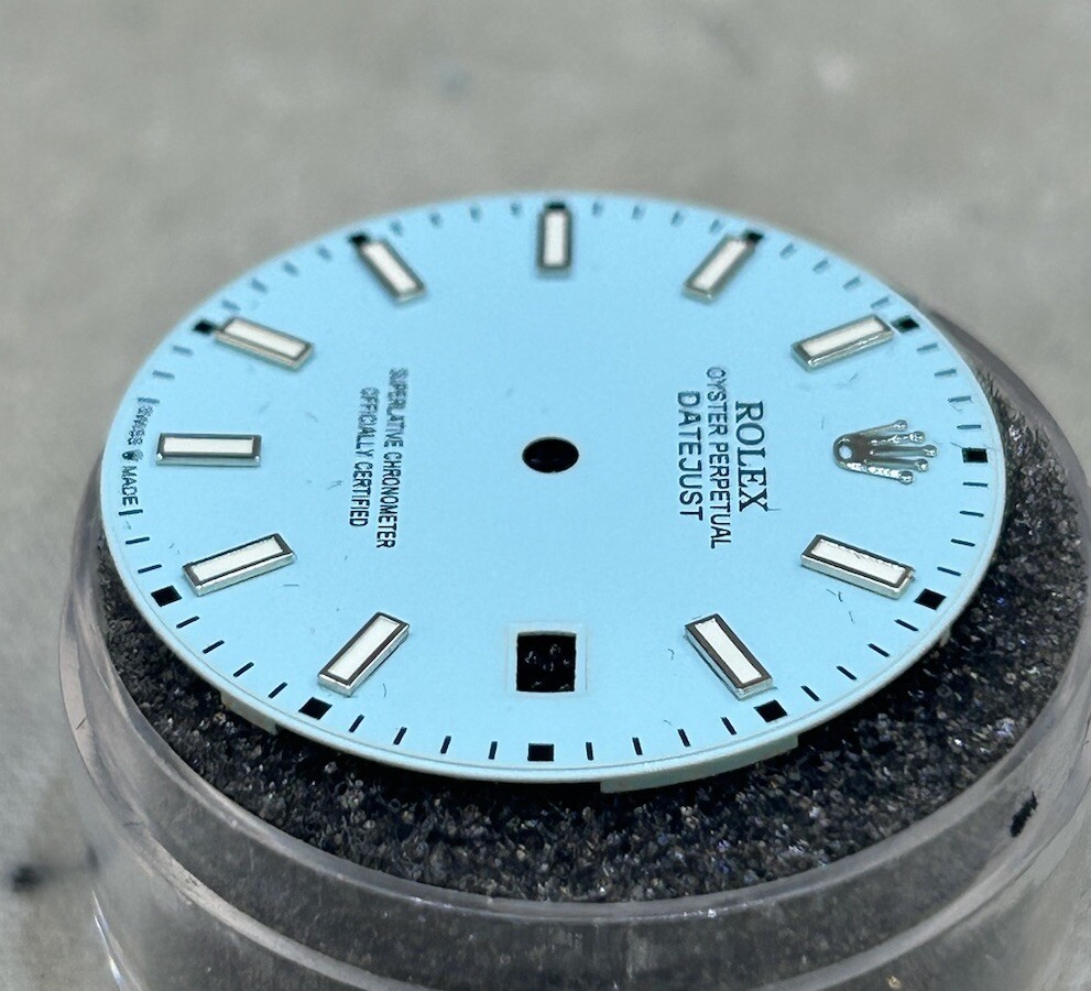 Rolex 41mm Datejust Custom Light Blue Index Dial For Model 126334 & 126300 MINT