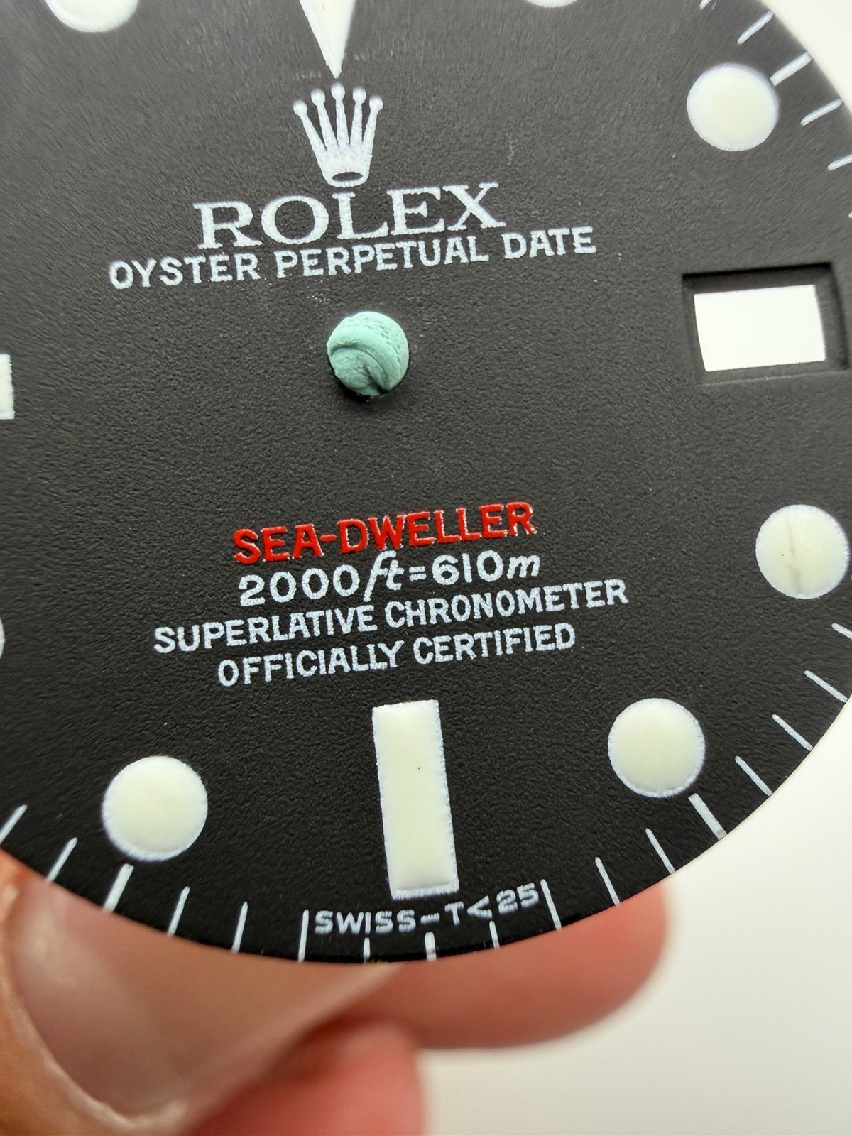 FACTORY Rolex RED 1665 SeaDweller Luminova Matte Dial Marked Tritium Dial RARE