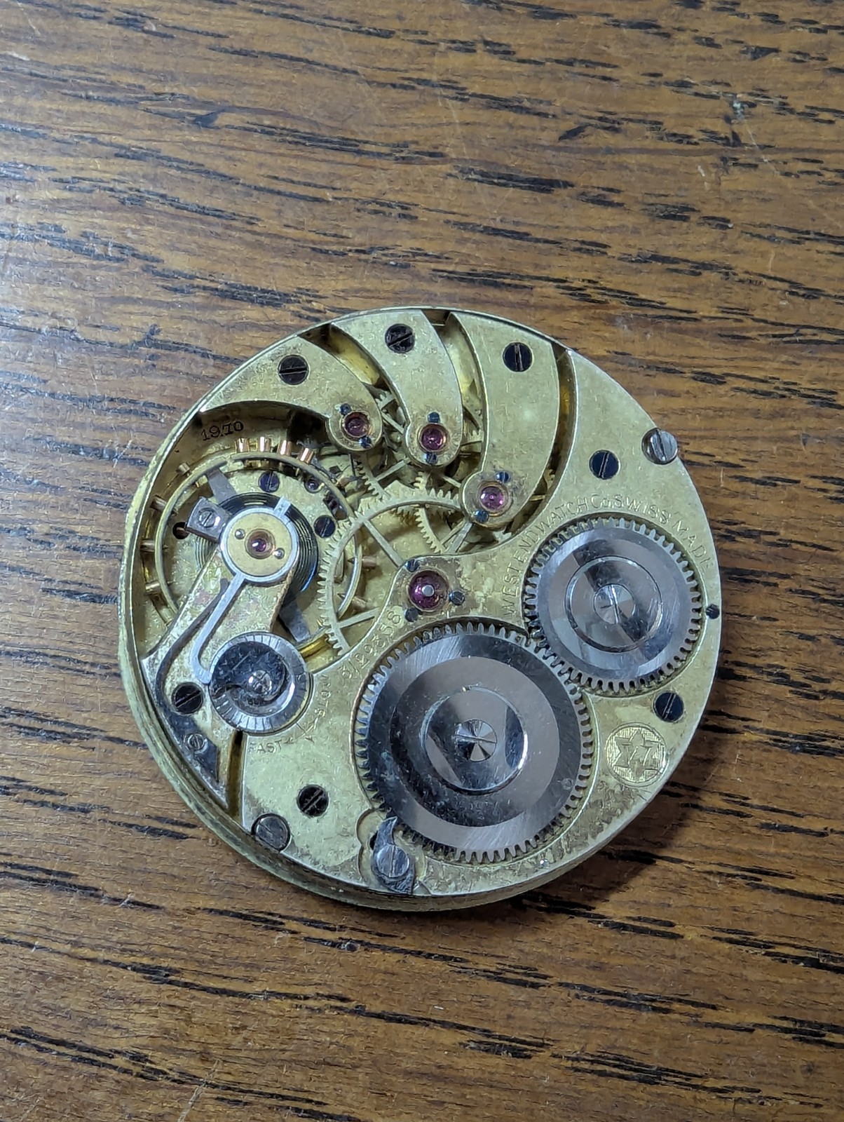 Longines 19.70 Chronometre Pocket Watch Movement/Dial/Hands to Restore #N574