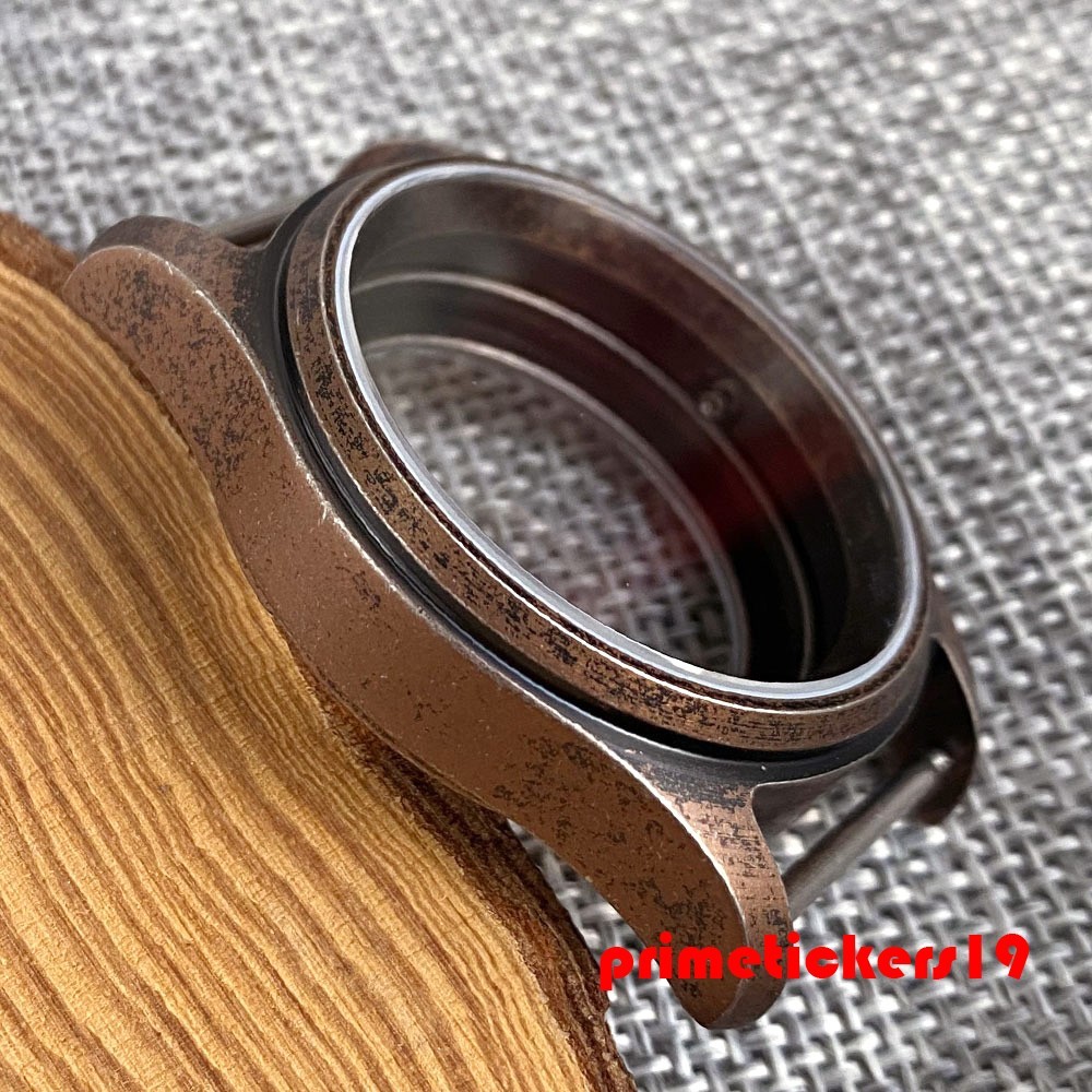 36mm/39mm Pilot Bronze Coated Vintage Steel Watch Case Fit NH35 ETA2824 PT5000