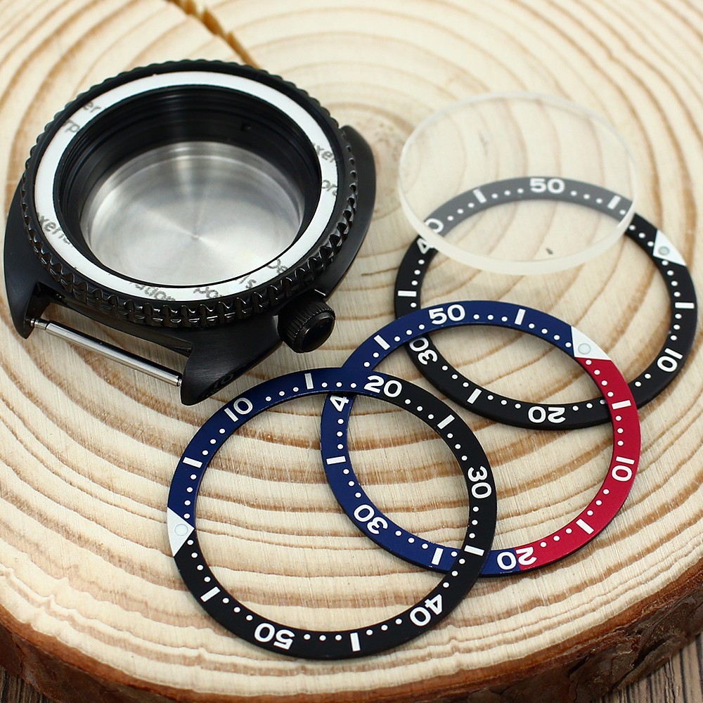 Sapphire 45mm Steel Black Watch Case Modify Seiko Turtle Mod For NH35 34 NH36 38