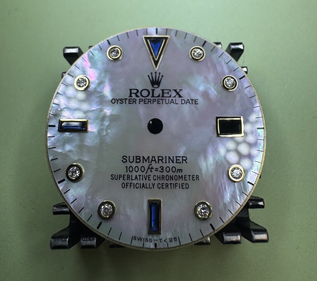 Rolex Submariner 40mm Custom MOP Diamond Dial For Model 16803 16613 16618