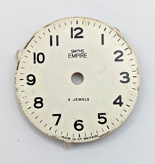 Smiths Empire Watch Dial Great Britain 5Jewels Marked No Hands Repair 22.5mm