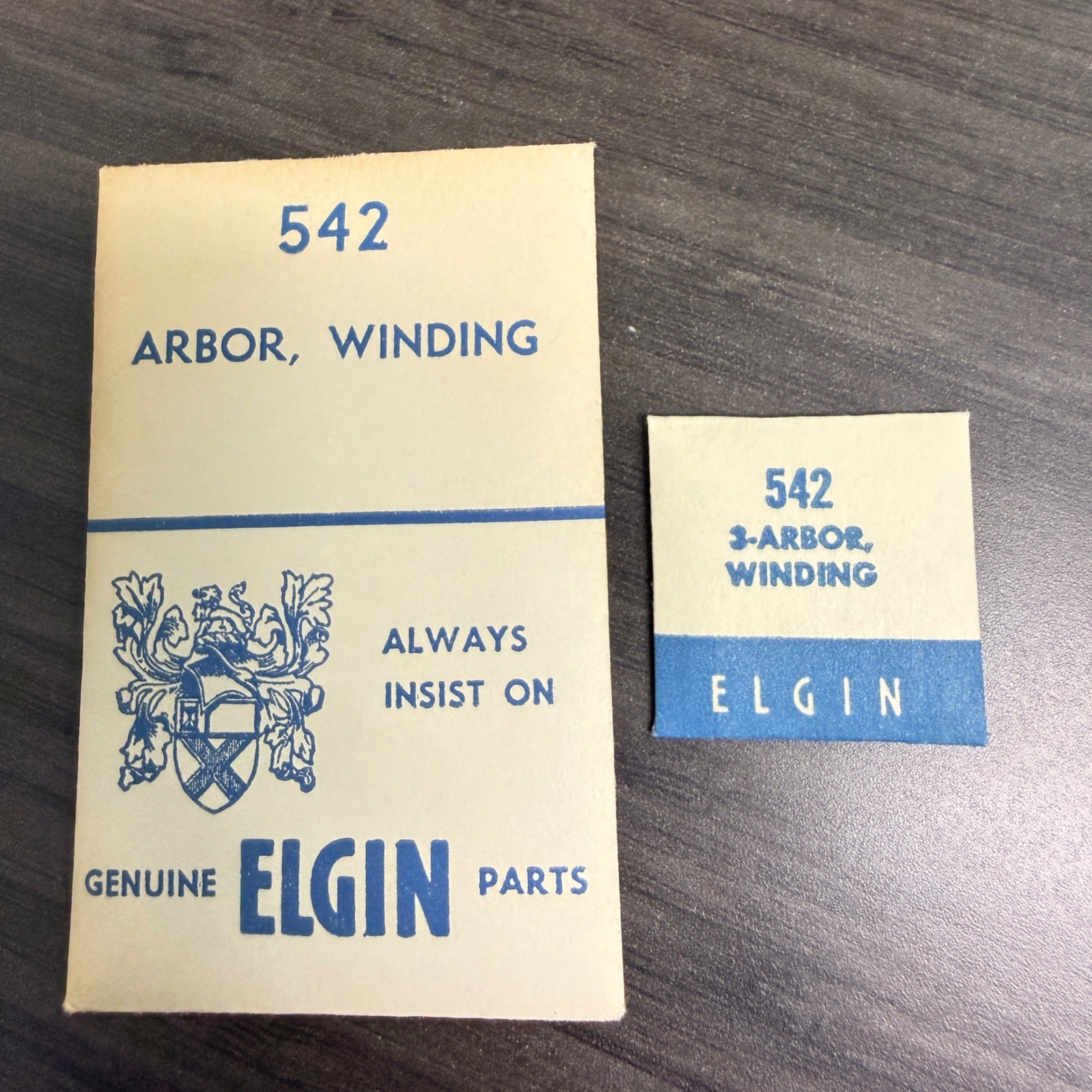 Elgin Winding Arbor Blue Vintage Watch Part 542 Replacement Material