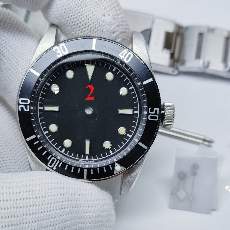 41mm Stainless Steel Watch Case With Band Kit for ️ Heritage Black Bay 2824