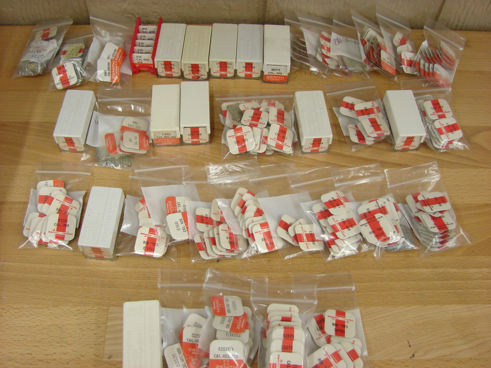 Zenith Movado Cal 405, 408 wristwatch parts #180, 200, 210, 166, 2630, 2576+more